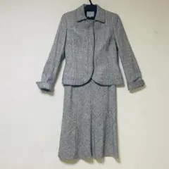【大きいサイズ】23区 ツイードワンピース ママスーツ セットアップ グレー40