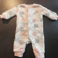 フリース動物柄ロンパース 70cm