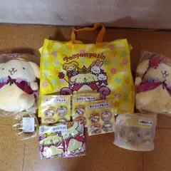 ポムポムプリン当りくじ7点まとめ売りかき氷機ラストワン賞筒形ポーチ