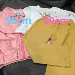 女の子薄手ジャケット、長袖カットソー、パンツまとめ売り90cm、95cmのサムネイル
