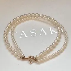 TASAKI タサキ　K18 ベビーパール2連ブレスレット　本真珠　田崎真珠