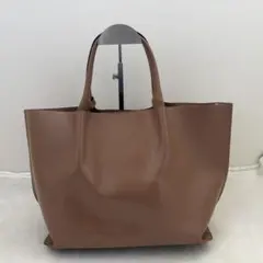 GIANNI CHIARINI ジャンニキアリーニ レザー トートバッグブラウンのサムネイル