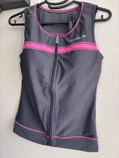 Speedo スポーツ用水着 タンクトップ グレー・ピンク