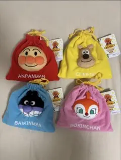 アンパンマン ぬいぐるみ巾着 ばいきんまん　どきんちゃん　チーズ