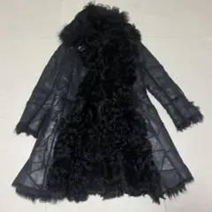 00s y2kフェアリーグランジ　ムートン羊革コート ゴシック ミサミサ　本革