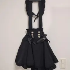 【早いもの勝ち】LIZLISA リズリサ　レースアップサスペンダー付スカパン黒のサムネイル