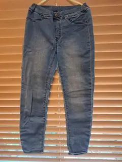 ジーユー/GU デニムブルー スキニーパンツ 140cm