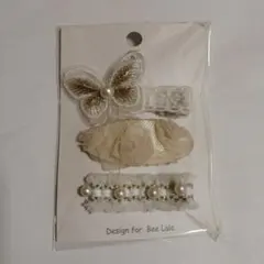 ベビー　キッズ　ヘアピン　パッチンピン　3点セット