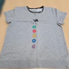 ベルメゾン ミニ裏毛チュニック ミッキーマウス＜ボタン＞ライト杢グレー 3L