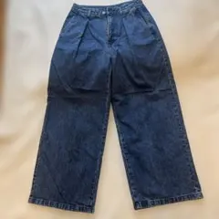 GU ワイドシルエット　タックバギージーンズ　サイズL ワイドパンツ　美品のサムネイル