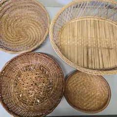 かご　4個セット　竹製