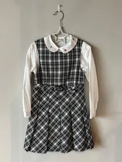 チェック柄ワンピースと白シャツセット 120cm familiar 女の子