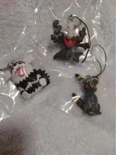 ポケモン　ぺたんこマスコット　ブラック　３点セット