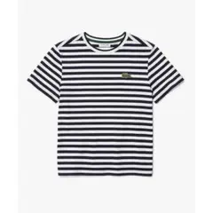 LACOSTE ストライプ 半袖Tシャツ ネイビー＆ ホワイト36