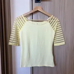 ROYAL PARTY ロイヤルパーティー トップス シースルー 黄色 イエローのサムネイル