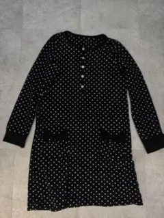 ユニクロ　UNIQLO　フリース　ワンピース　チュニック　ドット　Mサイズ