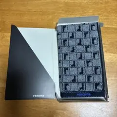 【新品】 レノマ　グレー ・ブラック タオルハンカチ