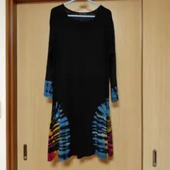 【限定セール】裾タイダイひざ丈ワンピース