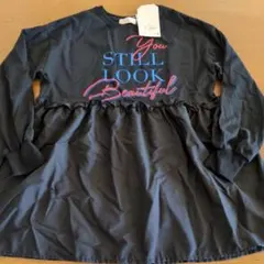 W☆新品☆LOGOS DAYS☆長袖チュニックＴシャツ☆サイズＭ☆ブラック☆
