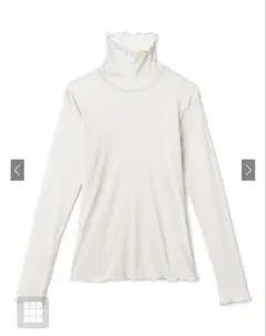 GRL タートルネックメロウシアートップス dk867 ブラック オフホワイト