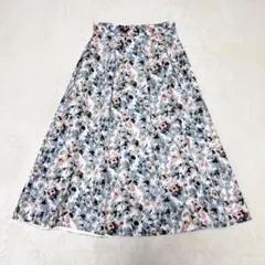 アプワイザーリッシェ ぼかしフラワータックスカート 2 フレア ロングスカート