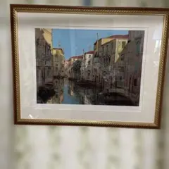 油彩画 風景画 運河 額装 岡山倉敷 『本日出品最終日です』伸作 - メルカリ