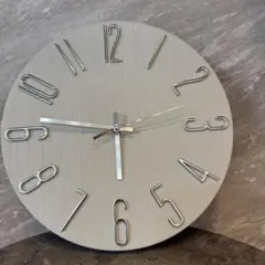 円形グレー壁掛け時計 31cm