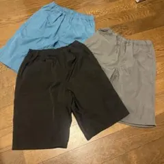 無印150センチ　ハーフパンツ 3色セット