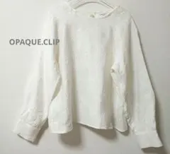 OPAQUE.CLIP ホワイト長袖シャツ