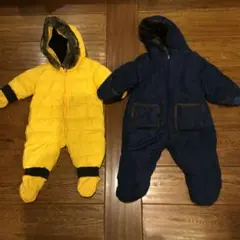プチバトー　カバーオール　冬用　2点セット　6M 12M
