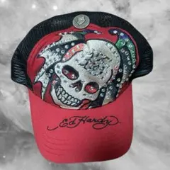 Ed Hardy ラインストーン スカル メッシュキャップ Y2K 平成 ギャルのサムネイル