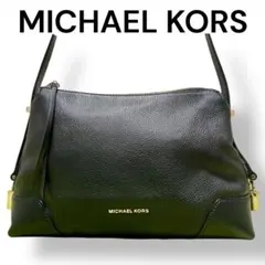 美品　MICHAELKORS マイケルコース　ショルダーバッグ　レザー　ブラック