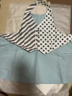 MARLMARL ストライプドットエプロン