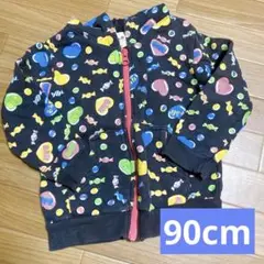 e.a.B　パーカー　90cm　キャンディ柄　ジップアップ　フード付き