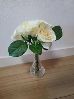 ウェルカムスペース ホワイトローズ 造花