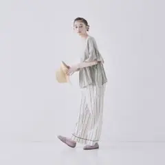 【最終値下げ】nest Robe 大谷有紀さん別注 ストライプパジャマパンツ