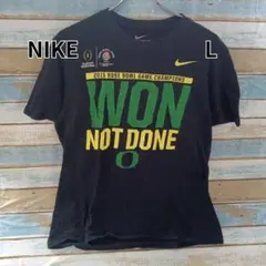 ナイキ 黒 Ｔシャツ 半袖 オレゴン ダックス ローズボウル プリント【イ443