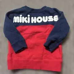 ミキハウス トレーナー 長袖 スウェット バックロゴ ビッグロゴ 80サイズ