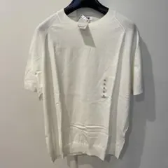 【新品】ユニクロ ウォッシャブルクルーネックセーター オフホワイト XL