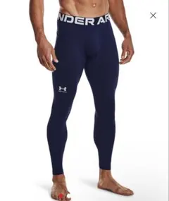 UNDER ARMOUR ネイビー レギンス　UAコールドギアアーマー　メンズ
