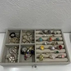 【生前整理】【遺品整理】 石付きリング数点まとめ売り