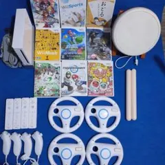 豪華✨Wii 4人遊ぶ ハンドル 本体 マリオカート 太鼓の達人 デカスポルタ