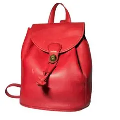 ✨希少✨　COACH オールドコーチ リュック オールレザー 朱色 赤色　レッド