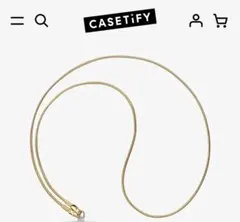 CASETiFY ゴールド スマホショルダーストラップ