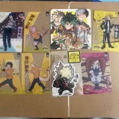 【未使用】僕のヒーローアカデミア　ステッカー、カード5枚、コースター（非売品）