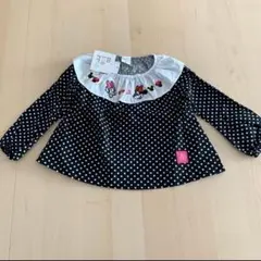 新品　しまむら　micorrid ミニーちゃん　ドット柄　刺繍　ブラウス