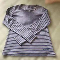 mont-bell ボーダー ロングスリーブTシャツ 水色