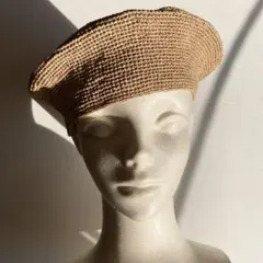 【新品未使用】ZARA ハンドメイド 麦わら ベレー帽