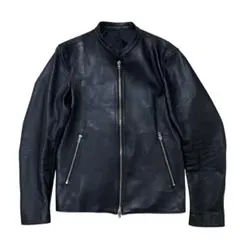 極美品　LIDNM シングルライダース　ラムレザー　L　黒 Amazon.co.jp: LIDnM リドム レザー シングルライダース ジャケット L