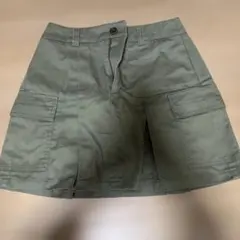 GU オリーブグリーン カーゴスカート S